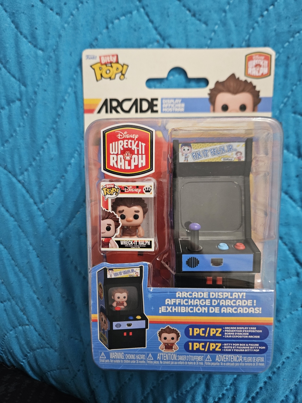 Funko Blue Arcade Display with Mini Wreck-It Ralph Figure